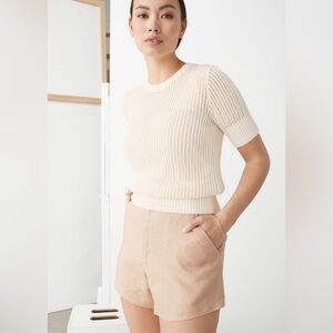 & Other Stories Open Crochet Knit Top